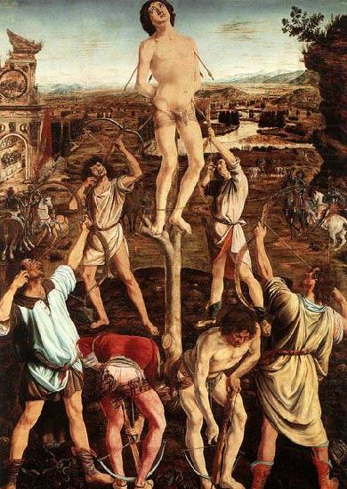 Martyrdom of St Sebastian, Antonio Pollaiuolo